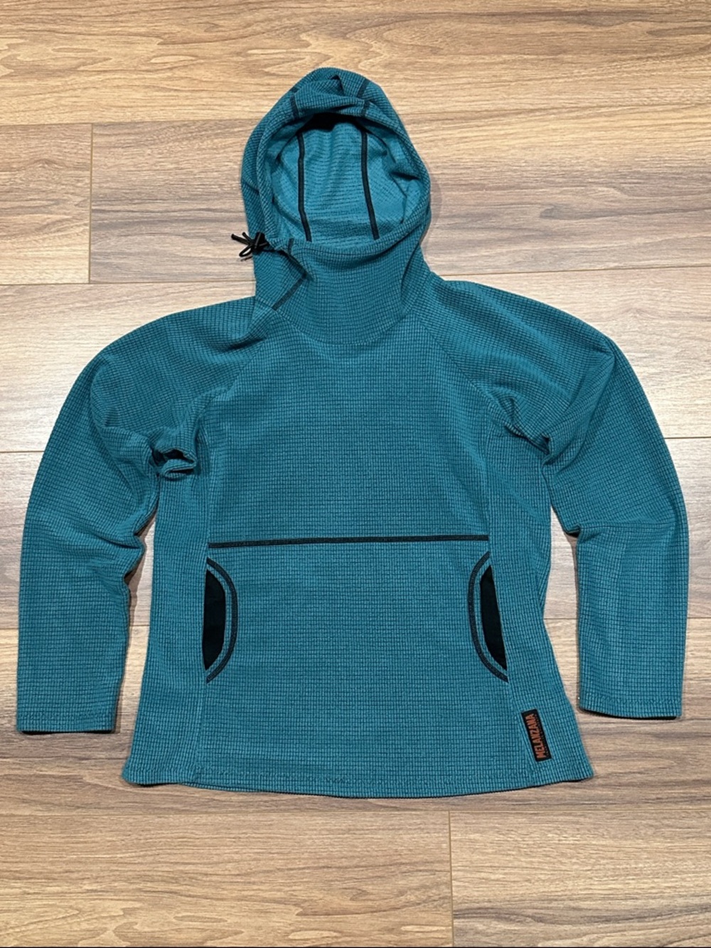 Melanzana Microgrid Hoodie Version 1 in Teal Size Womens Small
